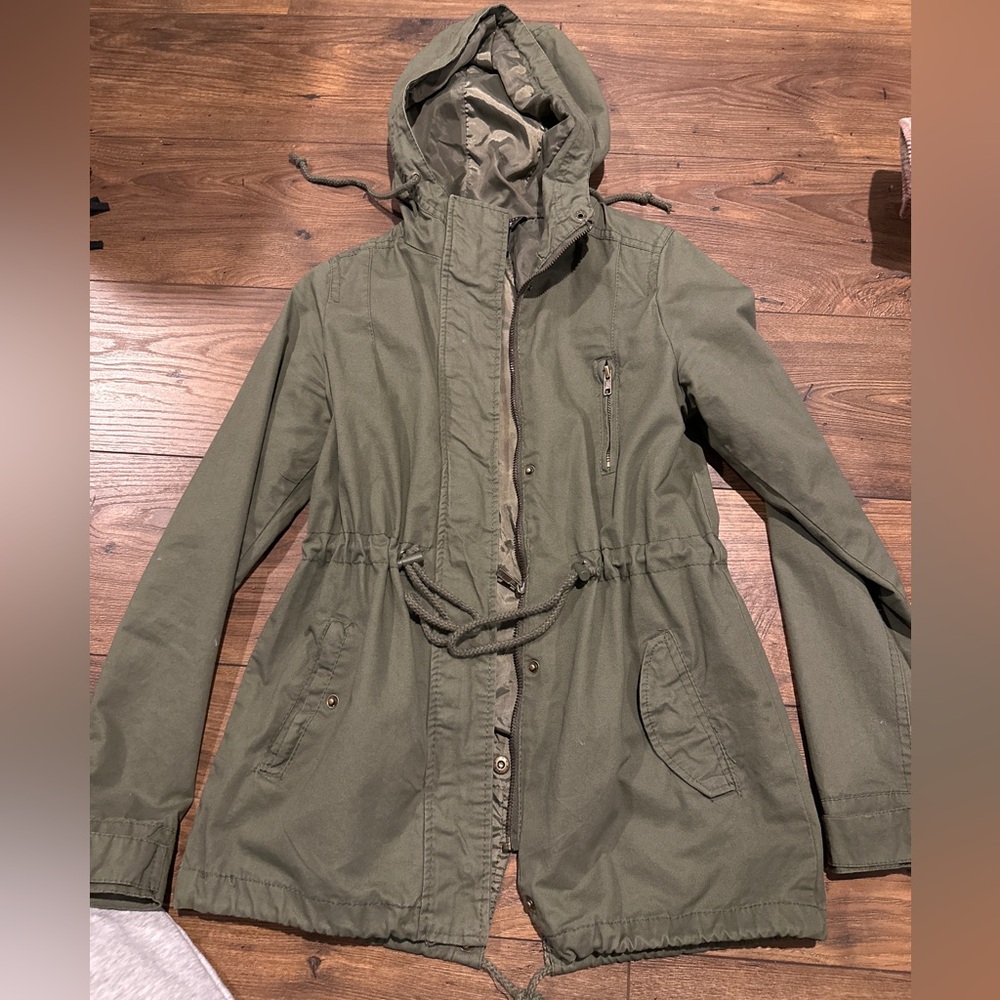 green coat